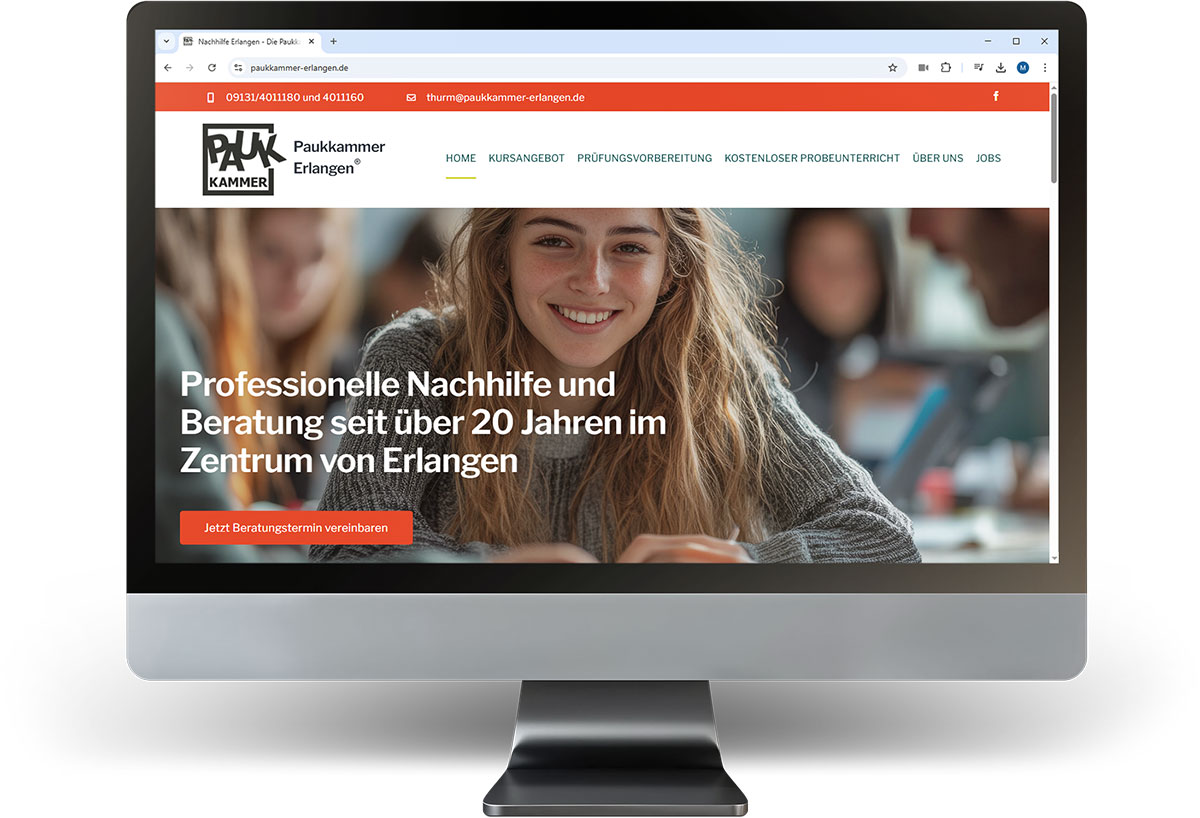 Webseite Paukkammer Erlangen Projektbeispiel Webseite Paukkammer Erlangen Projektbeispiel